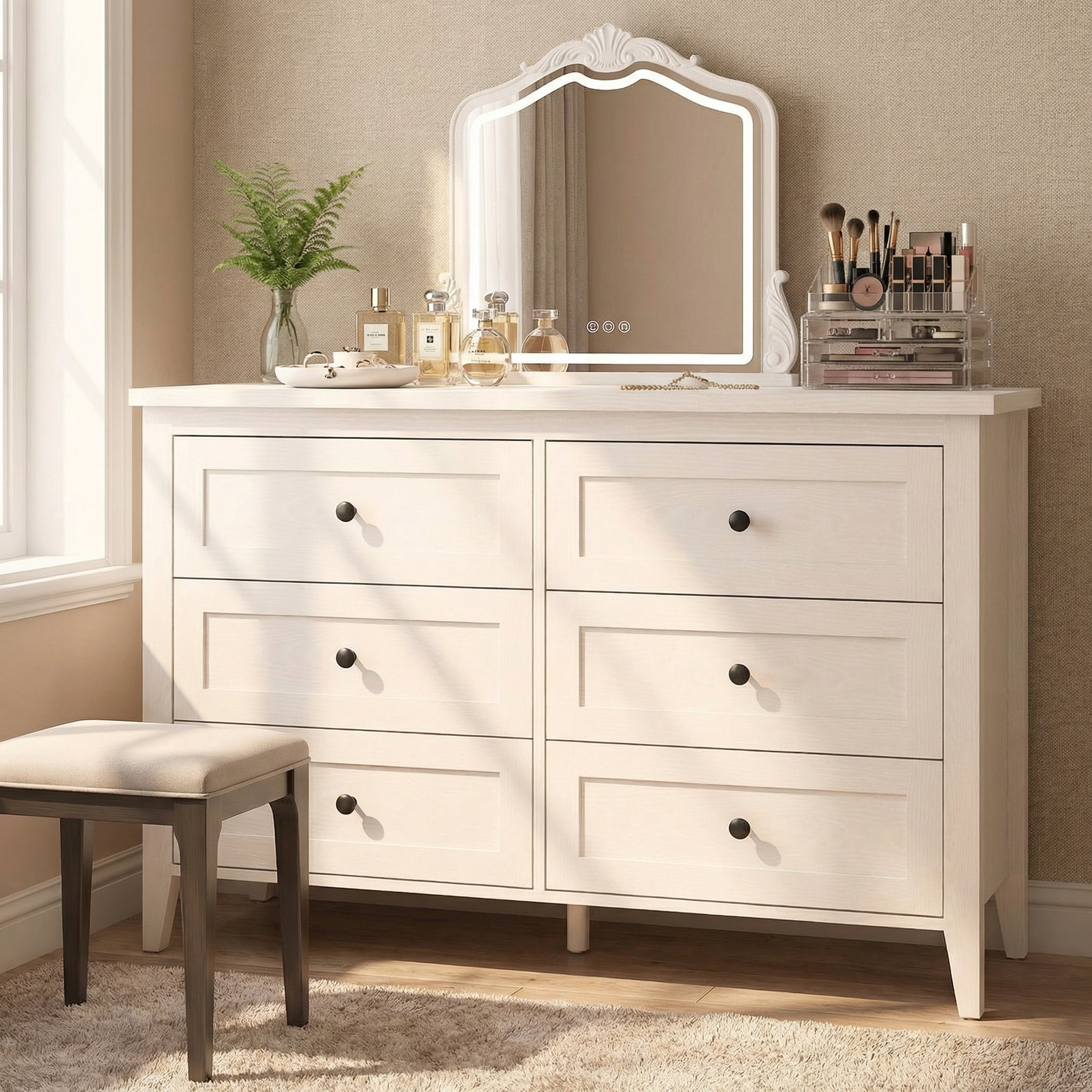 Latitude Run® Wilma 6 Drawer Double Dresser For Bedroom & Reviews